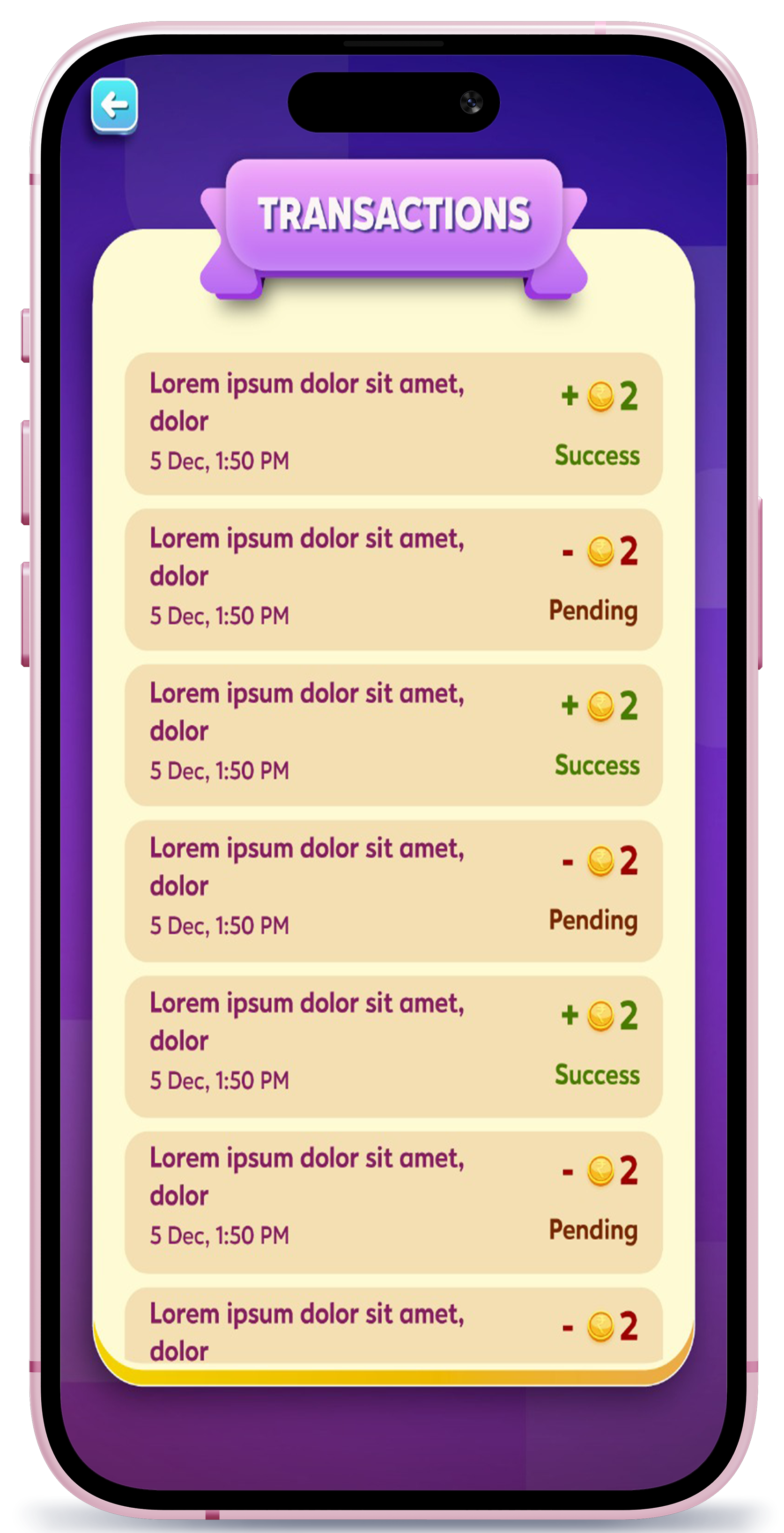 App screen